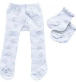 Heless Strumpfhosen und Socken weiß mit Eiskristall für Gordi-Puppen
