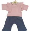 Hollie-Kleidungsset für Gordi-Puppen / Schlagjeans mit rosa Hemd
