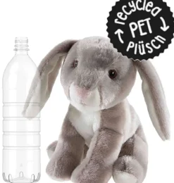 Kuscheliger Hase aus recycelten PET-Flaschen