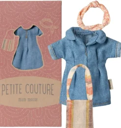 Maileg Bekleidungsset Mutter Maus / Jeanskleid + Tasche + Stirnband