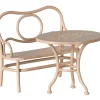 Maileg Café-Set für die Mäuse / blassrosa / Tisch mit Bank