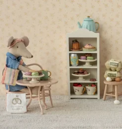 Maileg Café-Set für die Mäuse / blassrosa / Tisch mit Bank