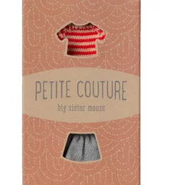 Maileg Kleidungsset Große Schwester Maus / Petite Couture / Rock und gestreifter Pullover
