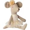 Maileg kleine Schwester Ballerina-Maus / gebrochenes Weiß