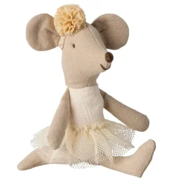 Maileg kleine Schwester Ballerina-Maus / gebrochenes Weiß