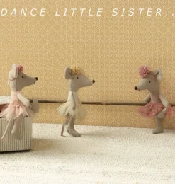 Maileg kleine Schwester Ballerina-Maus / gebrochenes Weiß