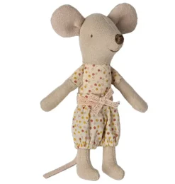 Maileg Little Sister Maus in Streichholzschachtel mit Bettwäsche