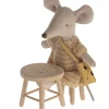 Maileg-Set aus Tisch und Hocker für die Mäuse