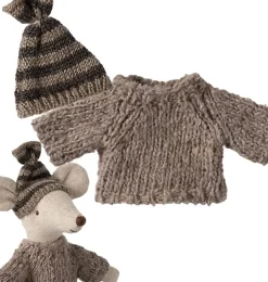 Maileg Strickpullover und Mütze für Big Brother Maus