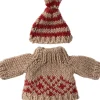 Maileg Strickpullover und Mütze für Mutter Maus