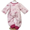Mamamemo Overall für Puppen / rosa mit Aufdruck / 35 cm