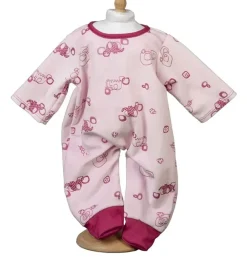 Mamamemo Overall für Puppen / rosa mit Aufdruck / 35 cm