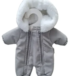 Mamamemo Schneeanzug / Skianzug grau für Gordi-Puppen