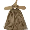 Minikane Amigas Puppenkleid Samt braun mit Minikane Kleiderbügel