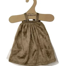 Minikane Amigas Puppenkleid Samt braun mit Minikane Kleiderbügel
