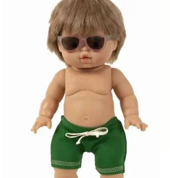 Minikane-Badeanzug Vito vert für Gordi-Puppen