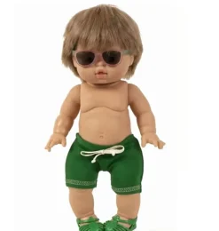 Minikane-Badeanzug Vito vert für Gordi-Puppen