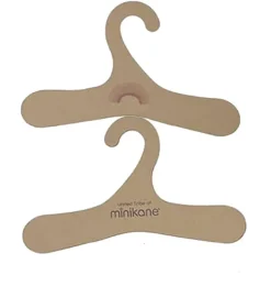 Minikane zehn Kleiderbügel aus Pappe mit Minikane-Logo