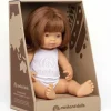 Miniland-Puppenmädchen mit roten Haaren