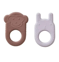 OYOY Set mit zwei Beißringen Nelson & Ling Ling Baby Teether