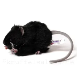 Schwarze Ratte Kuscheltier Hansa 12 cm