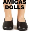 Schwarze Schuhe für die Amigas-Puppen